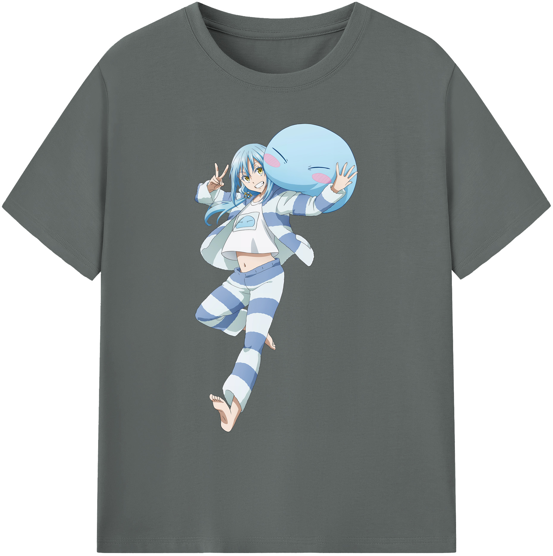 （画像用） 転スラ Regarding Reincarnated to Slime 綿100％ メンズ半袖Tシャツ｜肌触りやわらか＆通気性
